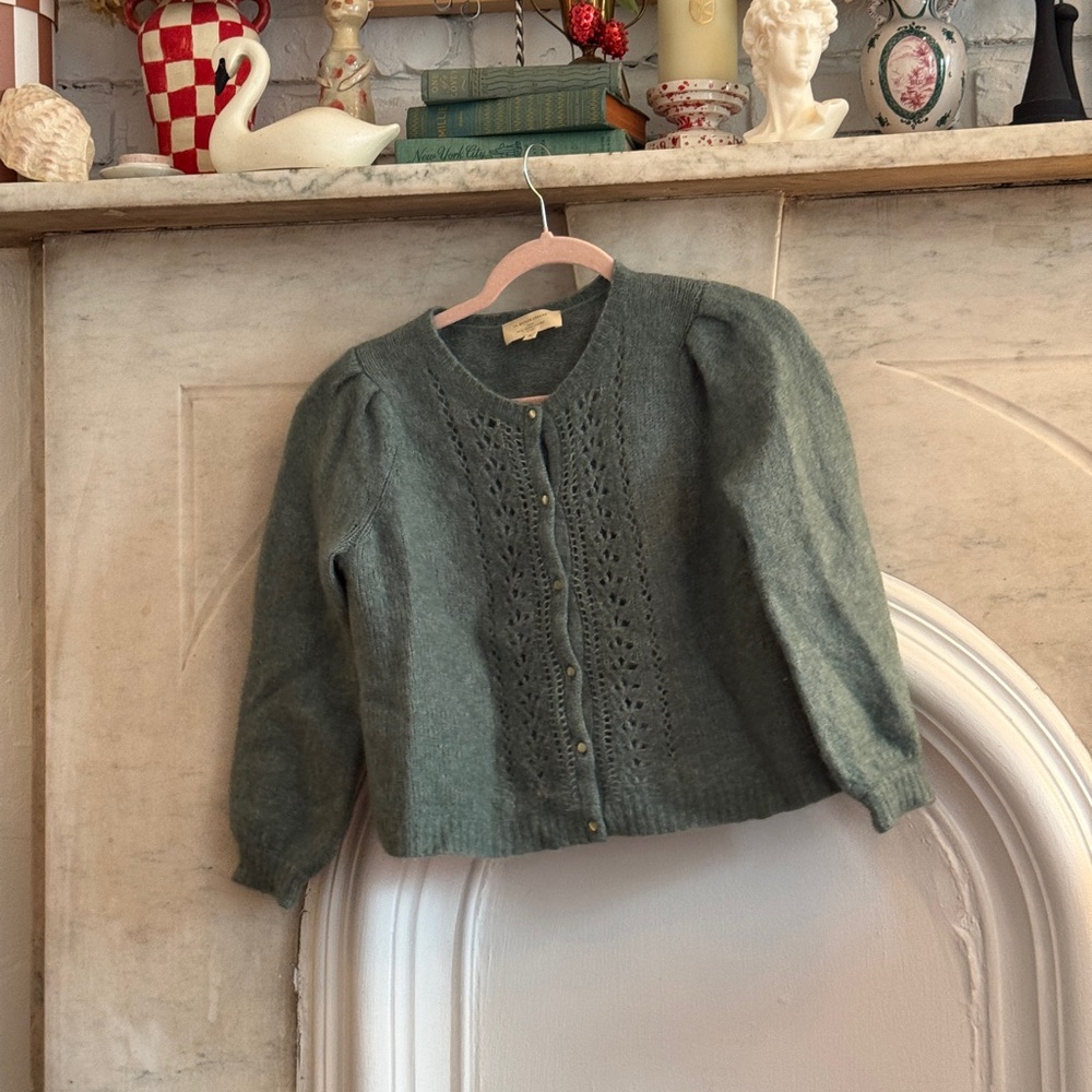 Green Knit Cardigan